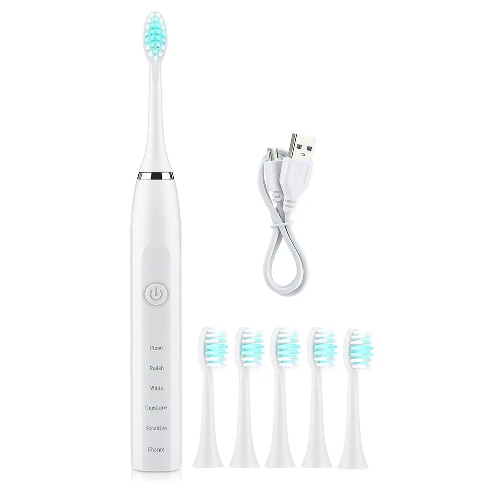 

Sonic Electric Oral Massage Toothbrush 5 Modes 4 Speed ​​USB Rechargeable Soft Bristle Travel Toothbrushes
