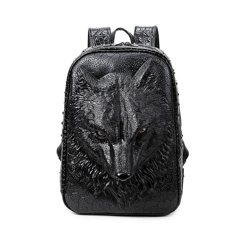 Women 3D Backpacks Fashion Laptop Backpack Large Capacity Thicken Leather BoyS GirlS Student Schoolbag Water Repellent Rucksack