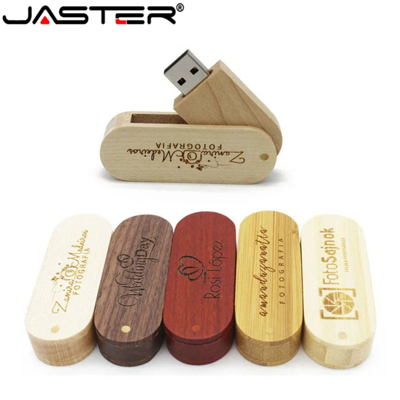 Usb-флеш-накопитель JASTER вращающийся деревянный 8/16/32 ГБ | Компьютеры и офис
