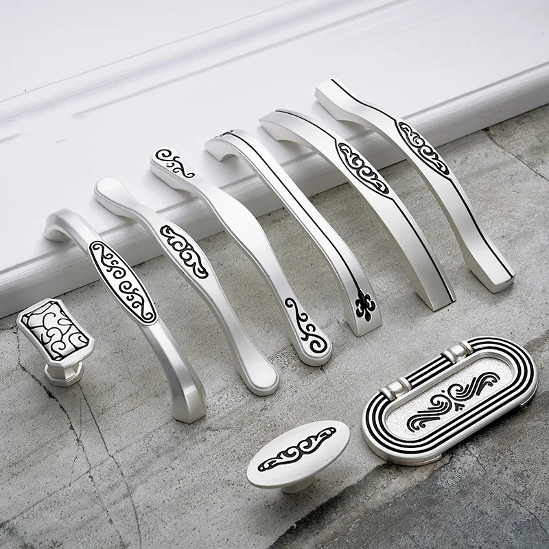 Цинковый сплав однотонная современная модная искусственная рукоятка для шкафа с