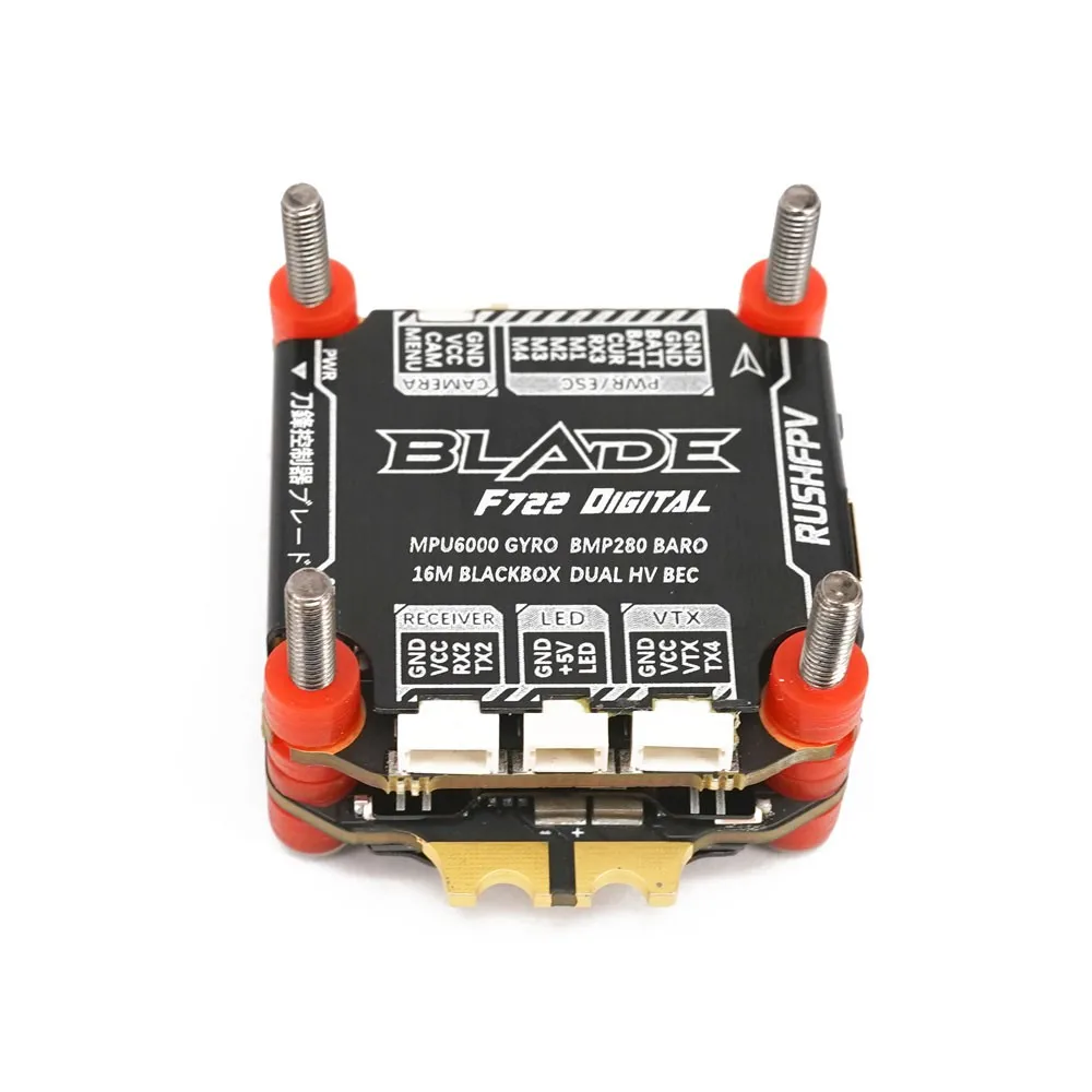 

RUSHFPV пик F722 цифровой 50A Спорт 3-6S BLHELI32 4 в 1 бесщеточный ESC стек для DJI цифровой FPV системы FPV гоночный Фристайл