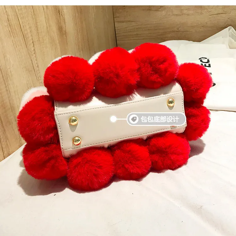 Зимняя новая модная роскошная женская сумка-тоут из искусственного меха