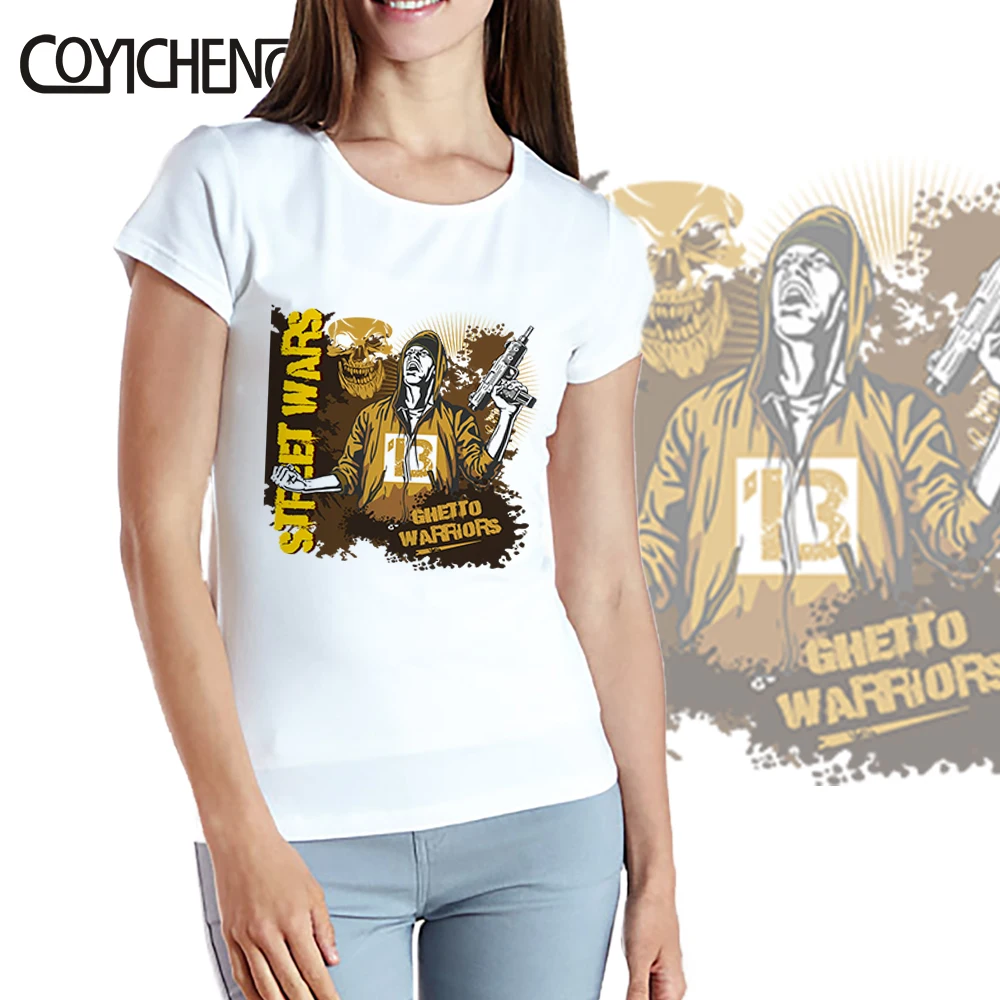 

street wars tshirt woman hip hop 2020 plus size 3XL BJJ solid modal GJJ woman cute tops plus size solid color tshirt COYICHENOL