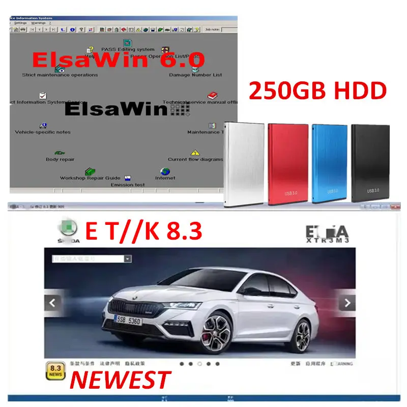 ET/K 8.3V 2021 New Group Vehicles Electronic Parts Catalogue with Elsawin 6.0 for A-udi for V-W Car repair software in 250gb hdd erik klimczak design for software a playbook for developers