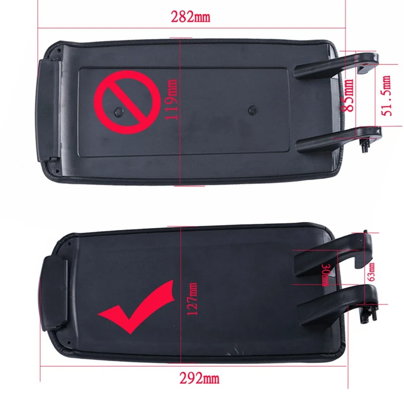 

Car Armrest Cover Accessories Interior Arm Rest 1 PC Storage Box Lid Cover For A4 B6B7 2001-2008 Center Console Auto