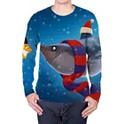 Мужская футболка KYKU, летняя футболка с 3D-принтом акулы, эконом, океана, хип-хоп