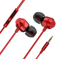 3 5mm plug in ear bass subwoofer metal wired earphone magnetic suction line control with microphone sports headsets earphones