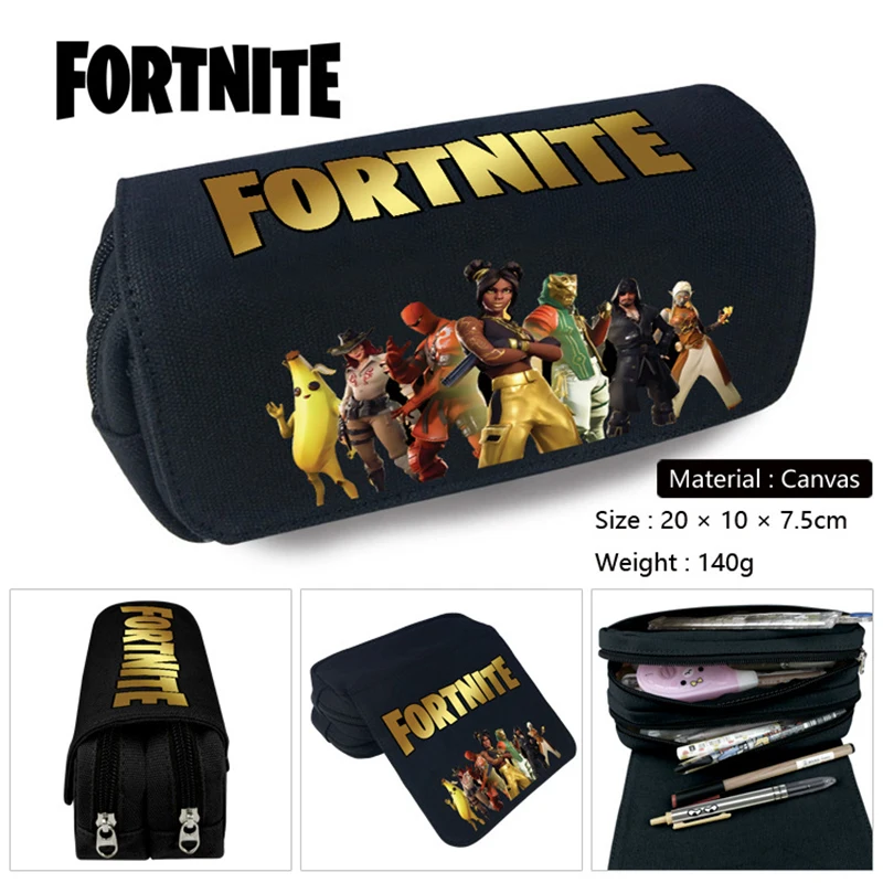 Красочный Большой Ёмкость Карандаш Чехол s винтажная сумка Fortnite ткань ручка