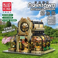 new mould king 16019 city streetview series 2147pcs botanical garden set with led lights building blocks moc bricks juguetes