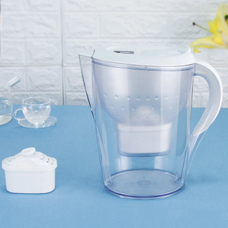 

Household Direct Drink Net Kettle Kitchen Faucet Tap Water Purifier Portable Activated Carbon Cups Filter 3.5L