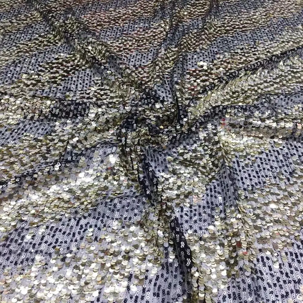 Ослепительный дизайн серебристое кружево с блестками ткань для французской Guinea