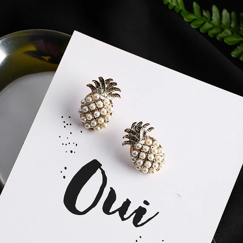 Корейские милые серьги для девочек корейские простые золотые с имитацией