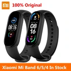 Смарт-браслет Xiaomi Mi Band 6, спортивный водонепроницаемый фитнес-трекер с AMOLED экраном, NFC, оксиметром в крови, Bluetooth, Mi Band 5 4