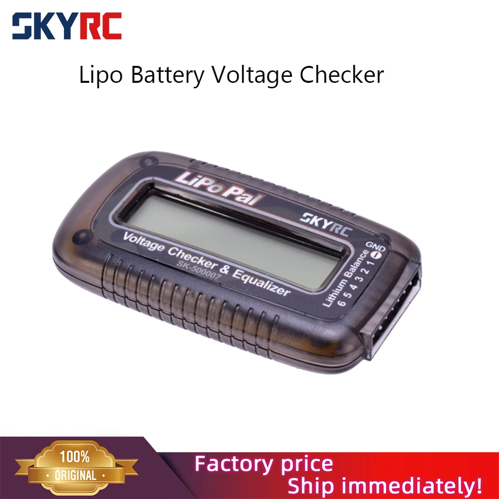 

SKYRC LiPoPal Battery Checker 2-6S Lipo Battery Voltage Checker Equilizer Capacity Display Voltage Indicator Voltage Balancer