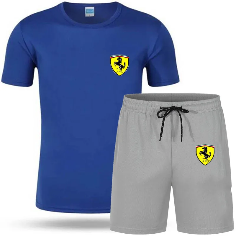 

2021 summer fashion leisure men's suit sportswear sportswear tracksuit men men's setspants short sleeve T-shirt 2-piece set