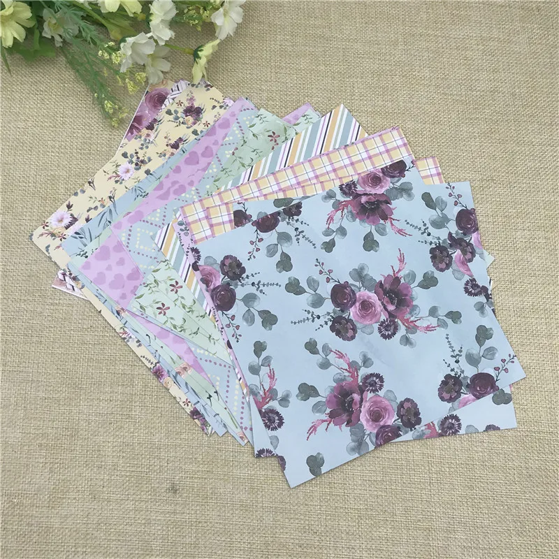 24 sheet 6&quotX6&quotLovely Silence Blooming flower patterned paper Scrapbooking pack handmade craft Background pad | Дом и сад