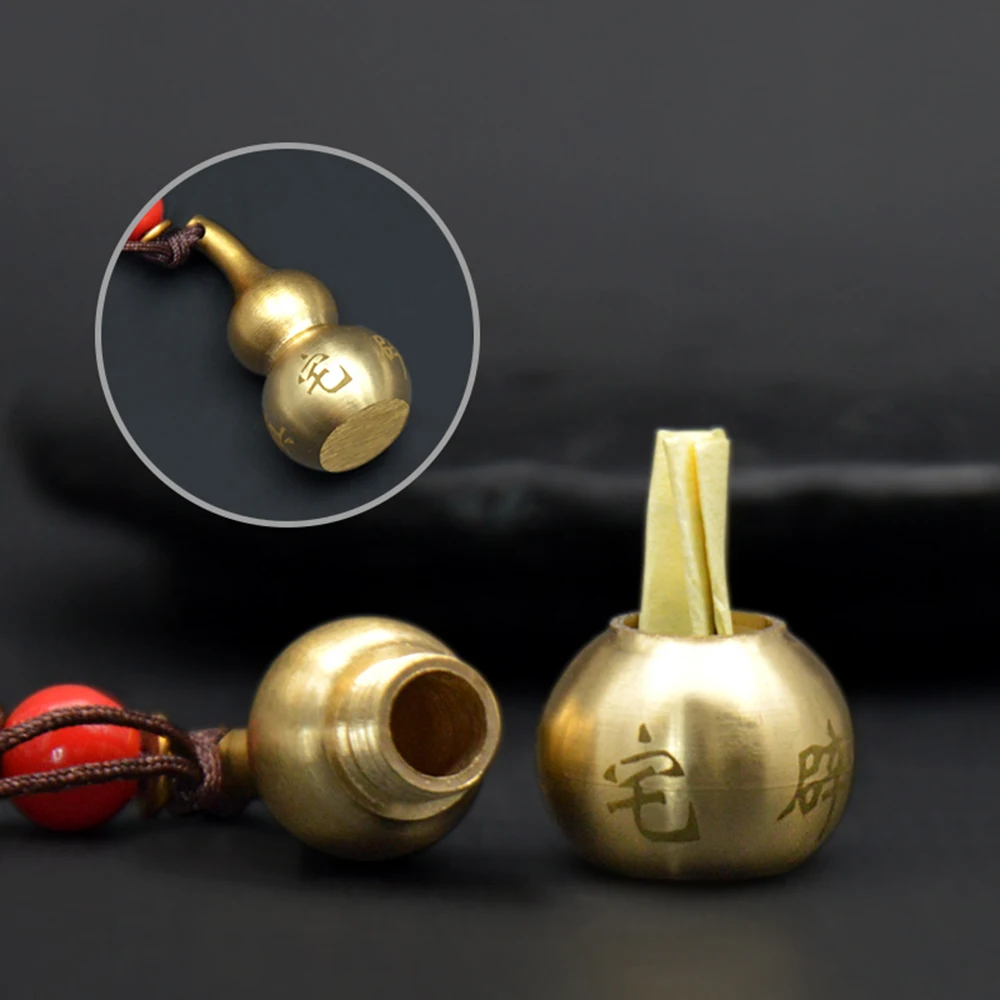 

Copper Gourd wu lou Keychain Pendant Detachable Fortune Pendant Vintage Home Decoration Feng Shui