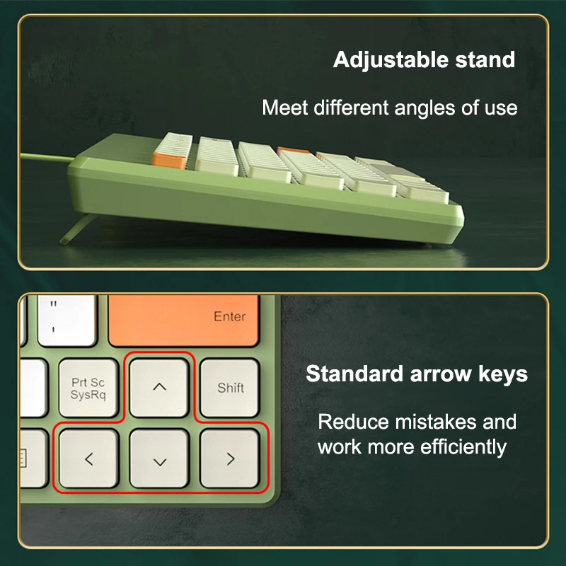 

Slim USB Wired Keyboard 79 Keys Ergonomic PC Keyboard with Multimedia Keys Silent Keyboard for Laptop Smat TV All-in-one PC Mac