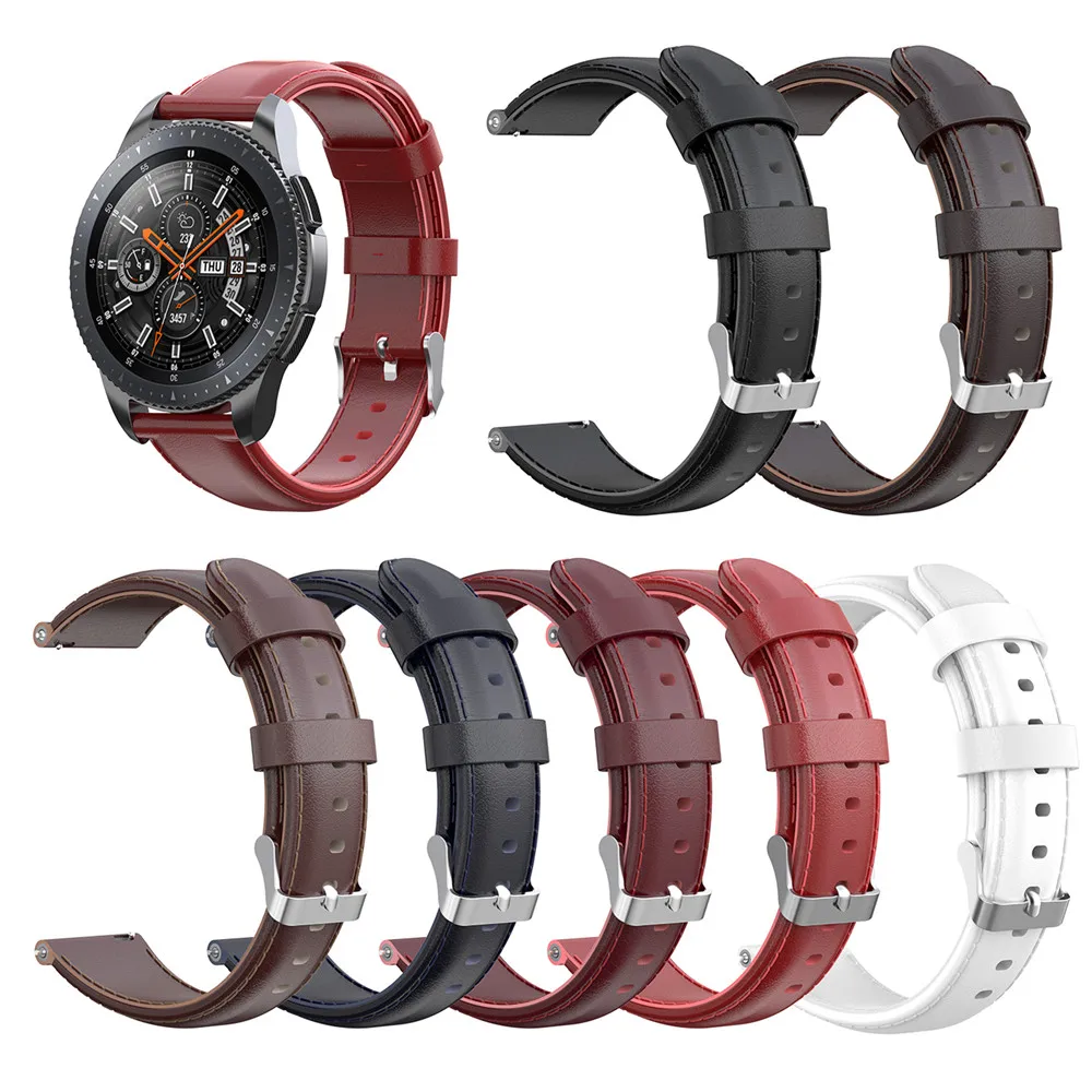 22 мм масло воск подлинный кожаный ремешок для часов Ремешок samsung gear S3/Galaxy Watch 46