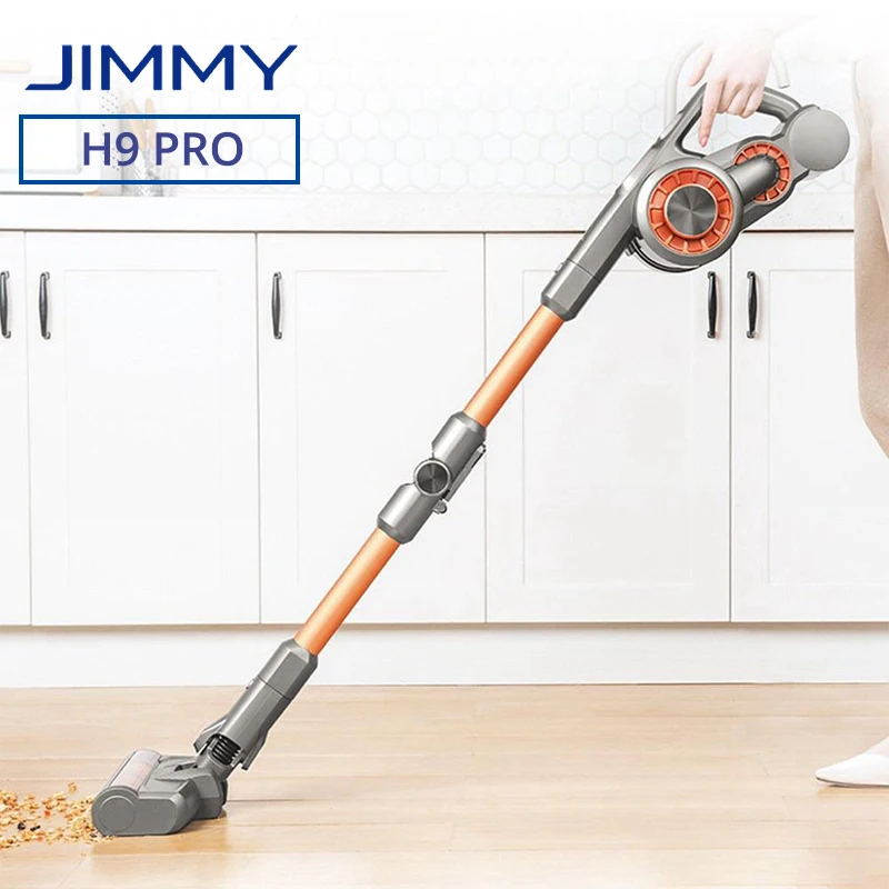 

[2021New] JIMMY H9 Pro Flexible Smart Handheld Cordless Vacuum Cleaner 200AW 25KPa Powerful Suction, 600W Motor,80 Mins Run Time