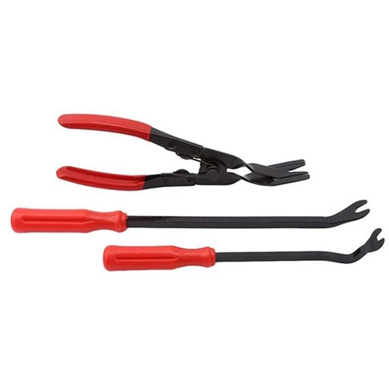 

3pcs Car Door Panel Remover Removal Auto Fastener Pliers Tool Steel And Nylon Auto Fastener Removal Tool
