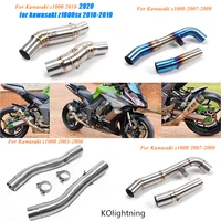 motorcycle 51mm middle link pipe lossless link silencer system modified for kawasaki z1000 2003 2020 z1000sx 2010 2019