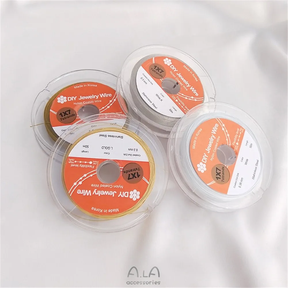 Южная Корея Золотая мягкая проволока 7 нитей цветная стальная жемчужный воротник