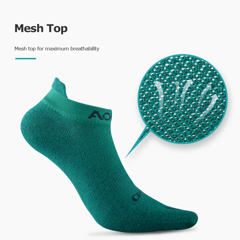 Aonijie ToeSocks E4110 CoolMax Run Lightweight No-show Blister Prevention Five Fingers Running Basketball Pilates Yoga Socks Men
