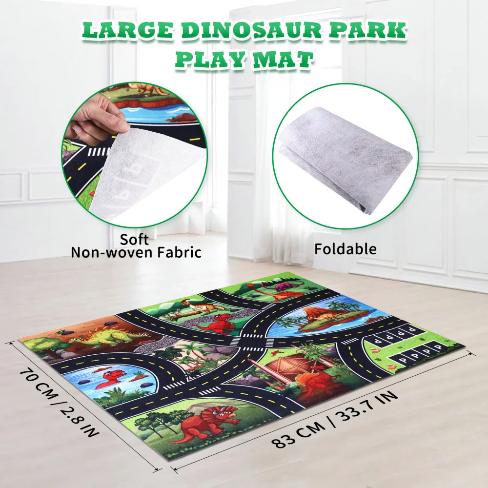 

iBaseToy Large Pack Dinosaurs Assortment Set Realistic Figures for Kids and Toddler Party Favors Early Education