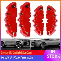 4pcs 3d red car universal disc brake caliper covers front rear accessories set auto replacement parts brake rear wheel