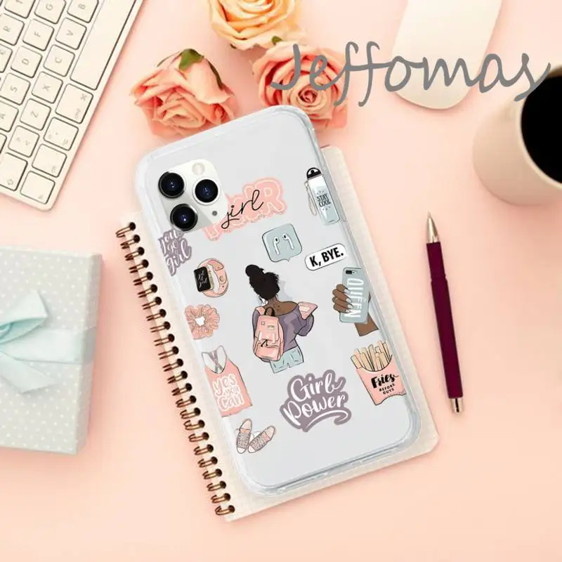 

US Stamp label leopard print girlfriends Phone Case Transparent for iPhone 11 12 mini pro XS MAX 8 7 6 6S Plus X 5S SE 2020 XR