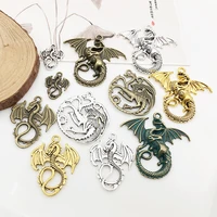 10pcs fly dragon charms pendants diy jewelry making alloy findings accessory for necklaces earrings