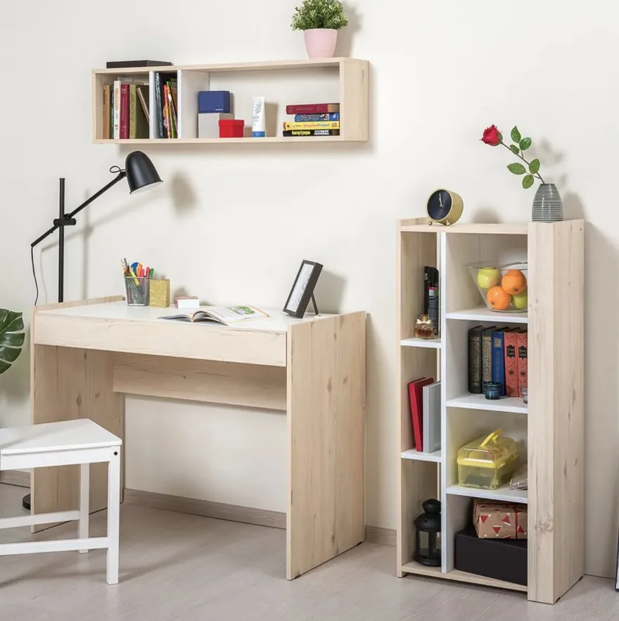 Computer Table for Home Wooden Office Desk with Wide Big Drawer Storage Study Workstation Children Save Space 108x52x81.5 cm | Мебель