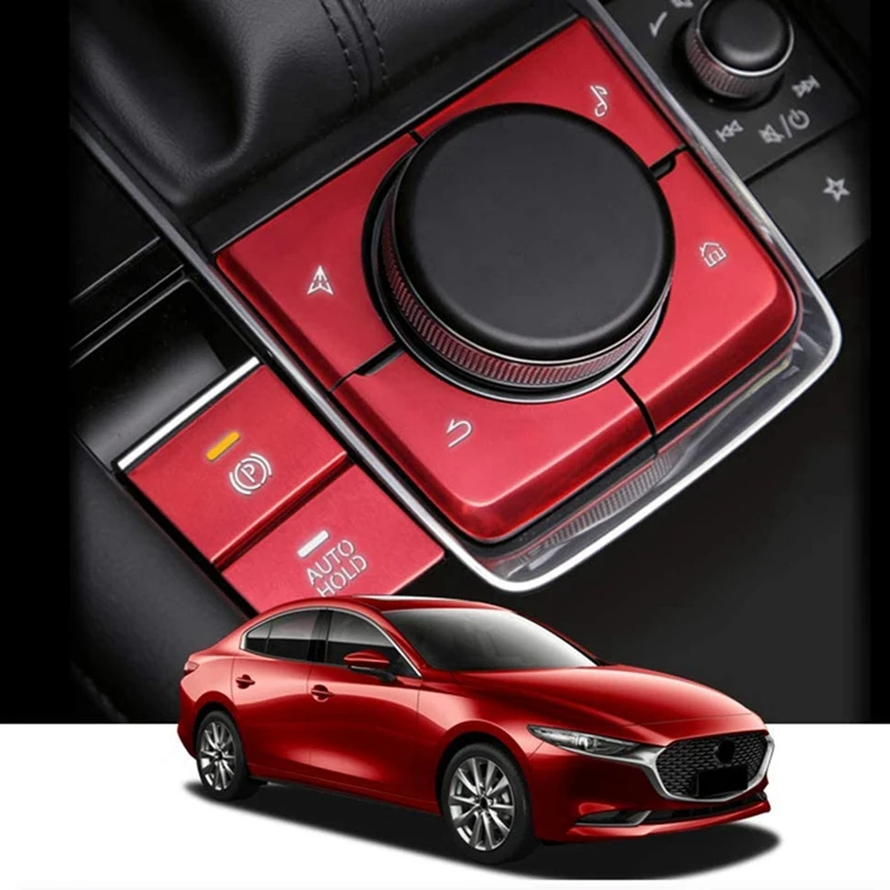 

Car Aluminum Handbrake Parking Brake AUTO HOLD Button Cover Frame Trim Sticker for Mazda 3 Axela CX-30 MX-30 2020