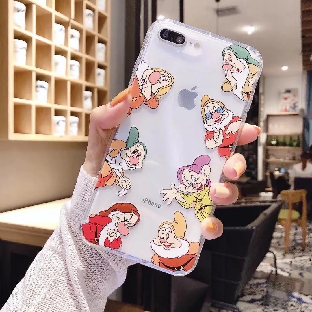 Милый комплект принцессы Белоснежки Золушки гнома для iPhone 11 11pro max XR XS MAX 8 7Plus 6 6splus X