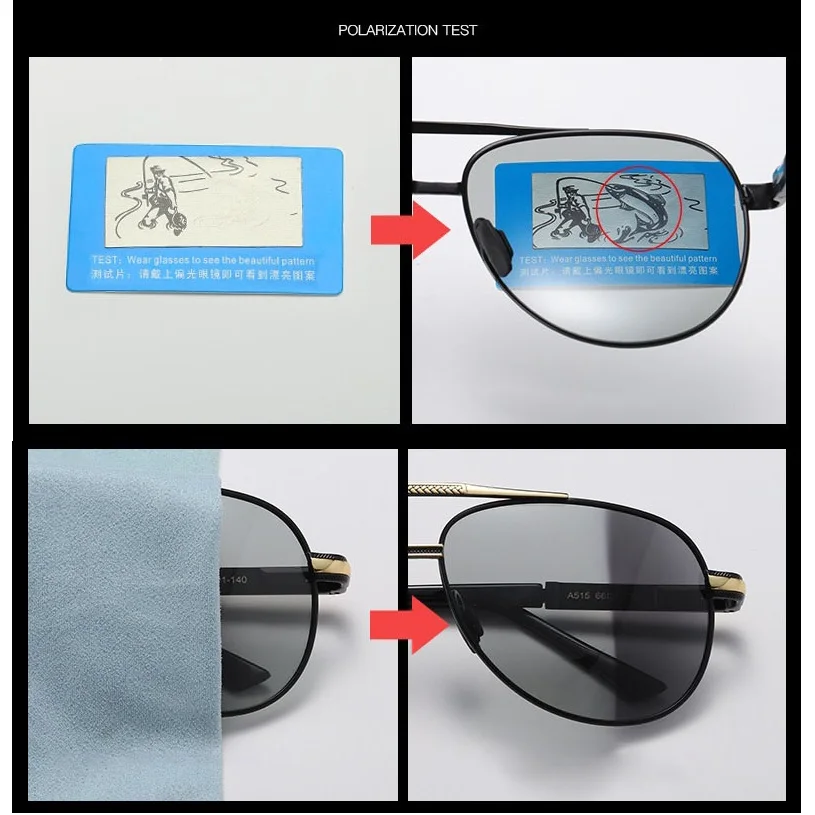 Солнцезащитные очки Zerosun мужские фотохромные, поляризационные темные очки для вождения днём и ночью, с большим переходом, 155 мм, хамелеон от AliExpress WW