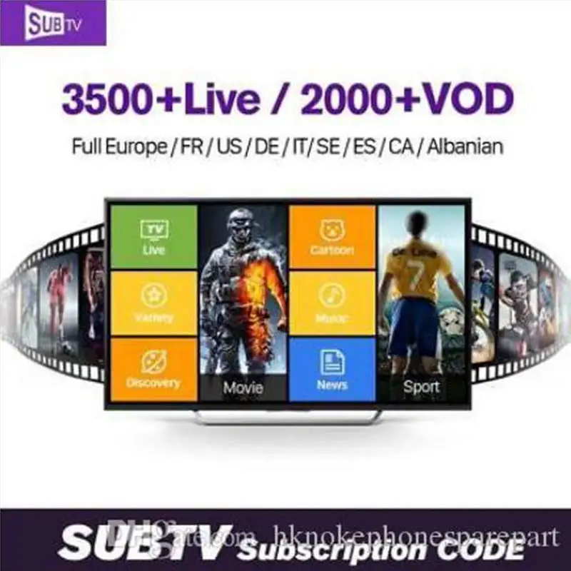 SUB tv IP tv LIVE tv+ VOD 10 месяцев подписка работает на Android Enigma Mag25X мобильный телефон Smart tv рабочий IOS tv PAD