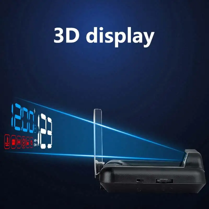 Автомобильный зеркальный проектор C500 OBD2 HUD с дисплеем цифровой скорости