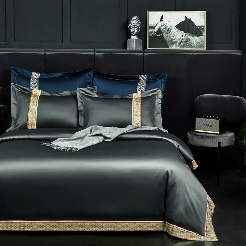 Комплект постельного белья supima Роскошное хлопковое покрывало однотонное одеяло