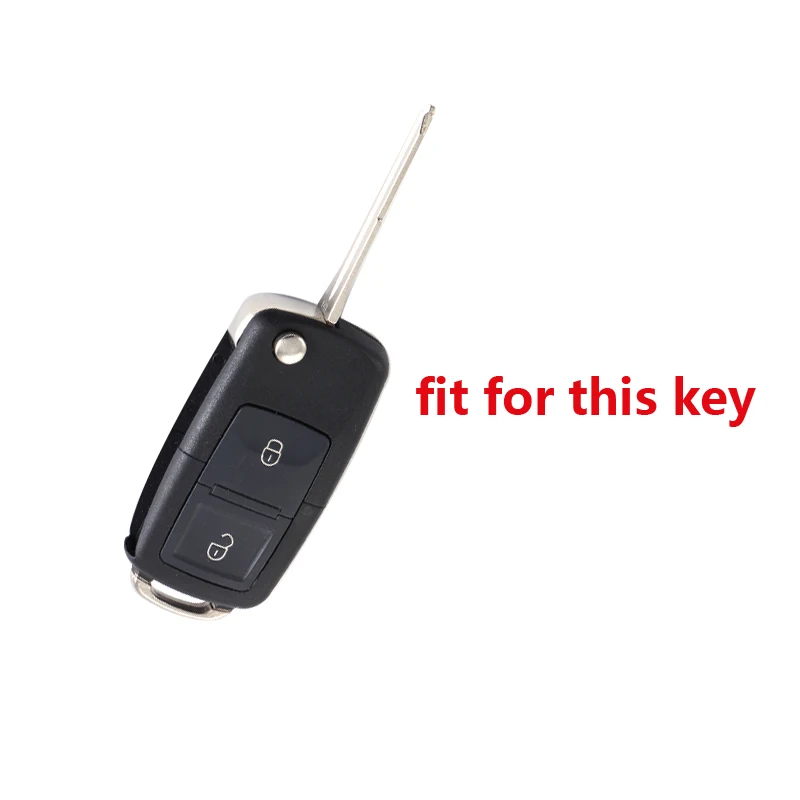 

2 Buttons Car Flip Key Case for Volkswagen VW Amarok Polo Golf Mk4 Mk5 Bora Jetta Seat Altea Alhambra Key Cover