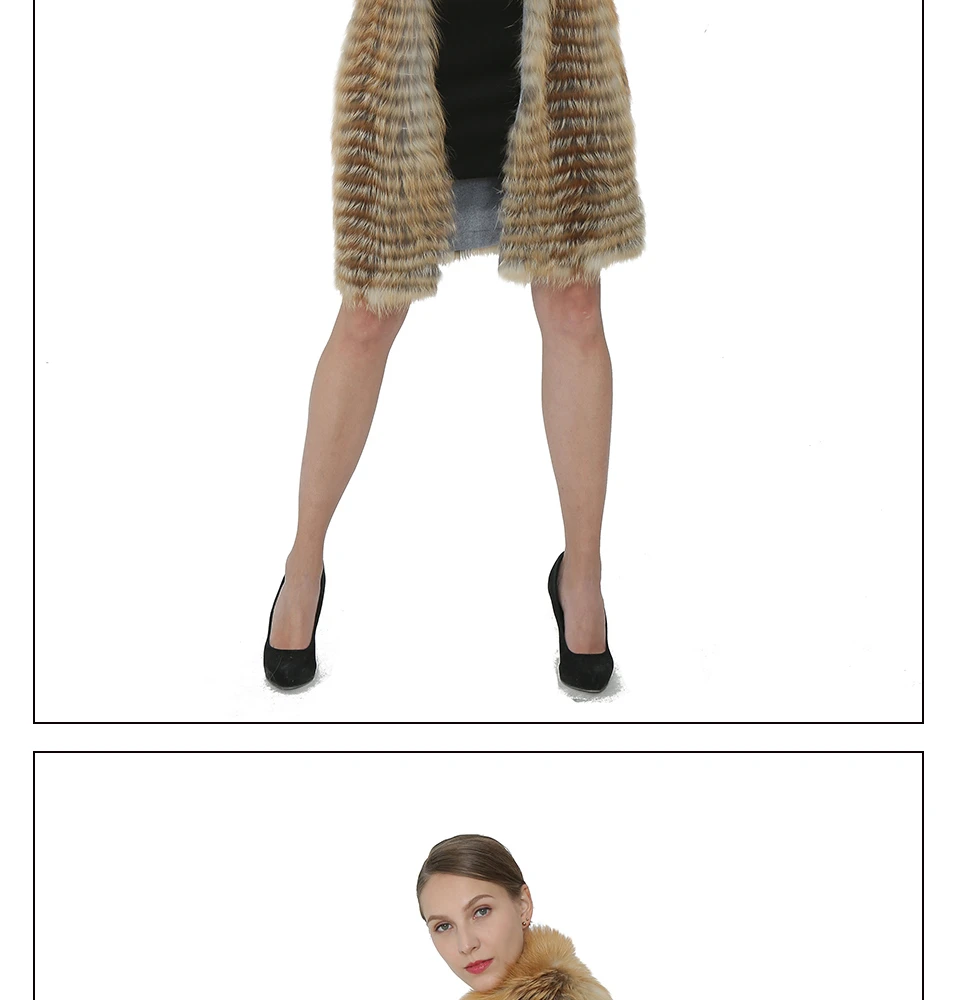 SARSALLYA женщин натуральным лисьим пальто длинное пальто женщин натуральная жилет Модные теплые зимние с натуральным лисьим мехом пальто женская одежда пальто