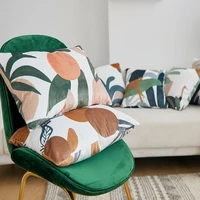 ins nordic super beautiful velvet peach cushion cover 3555 4545 chair sofa office decorative pillow cover lumbar pillowcase