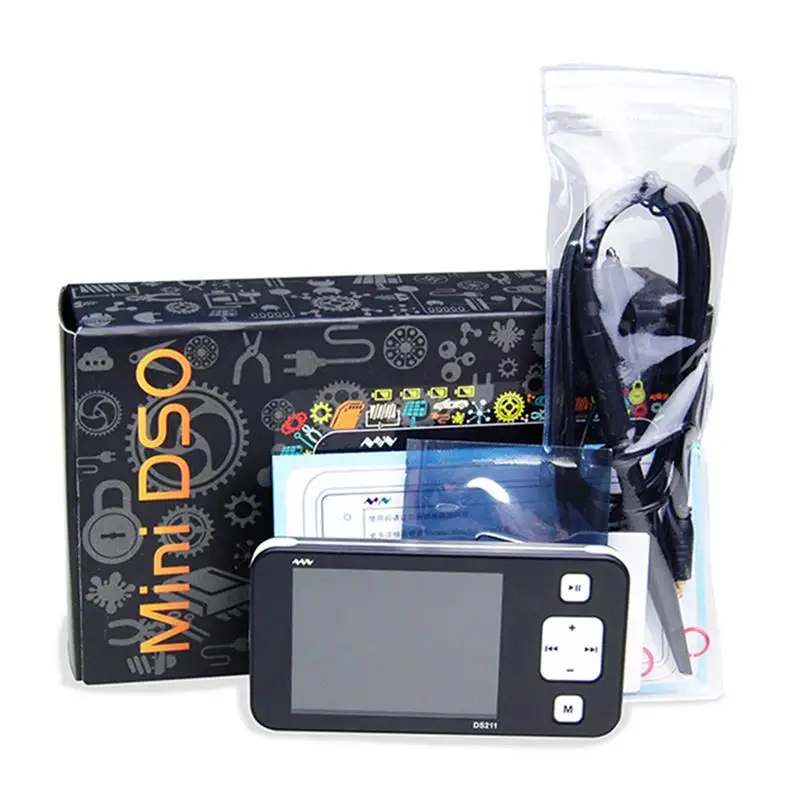 

Minidso DS211 Mini Digital Oscilloscope LCD Oscilloscope ARM Nano Pocket Size Professional Digital DSO211 Automotive With Probe