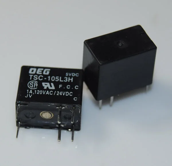 

Реле TSC-105L3H 5V TSC105L3H 5V 120V-24V 1A 5VDC 5V DIP6 20 шт./лот