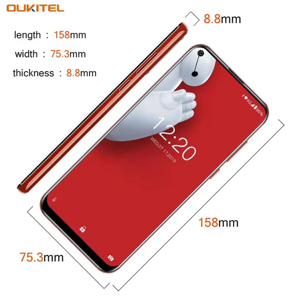 OUKITEL C17 Pro тройная задняя камера 4G мобильный телефон 6 35 дюймов 4 ГБ 64 Восьмиядерный