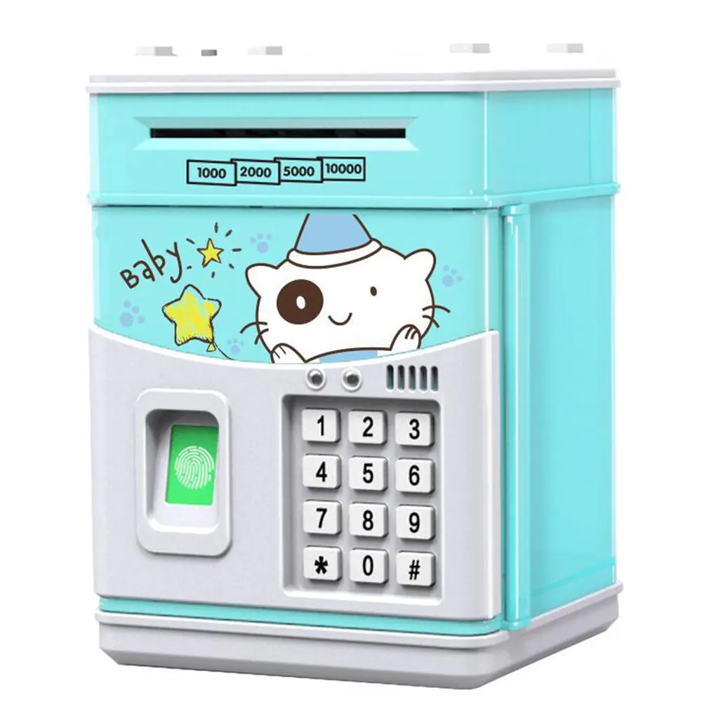 

Piggy Bank Electronic ATM Cash Coins Saving Storage Password Money Box Fingerprint Unlock Kids Deposit Banknote Creative Gifts