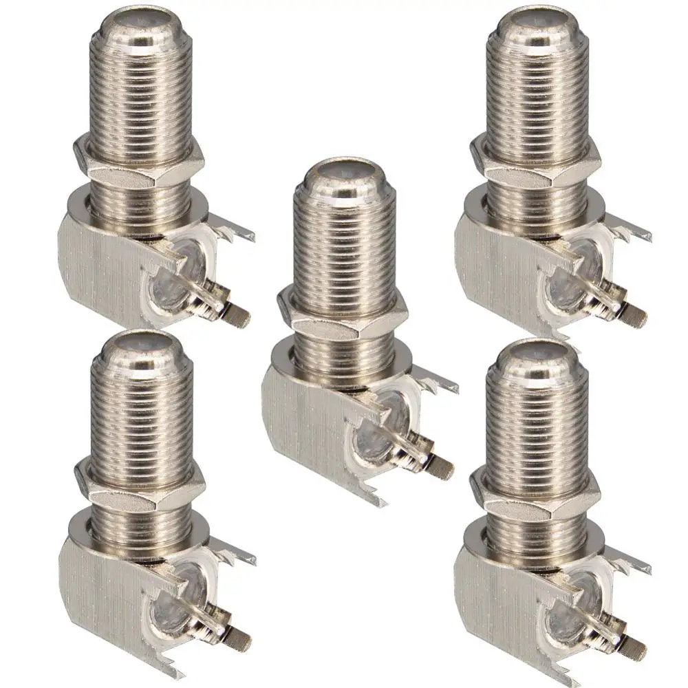 2 шт. F Женский Разъем RF коаксиальный разъем под прямым углом с печатной платой|angle