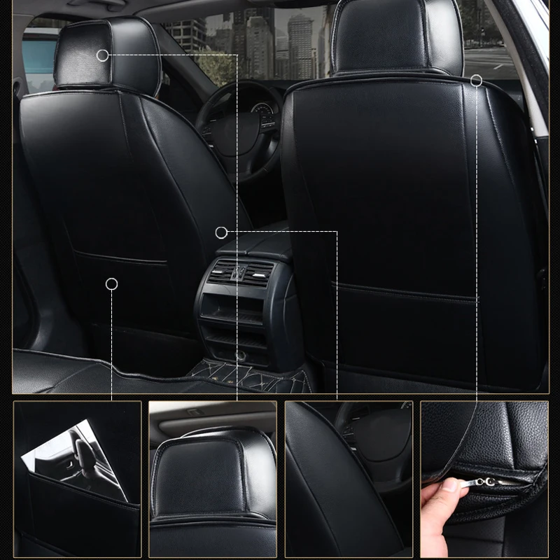 AUSFTORER чехлы из натуральной кожи для Hyundai Veracruz 2008 2011 сидений воловьей 7 подушки
