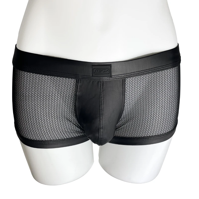 AIIOU пикантные сетчатые Для мужчин s нижнее белье трусы-боксеры с изображением Homme