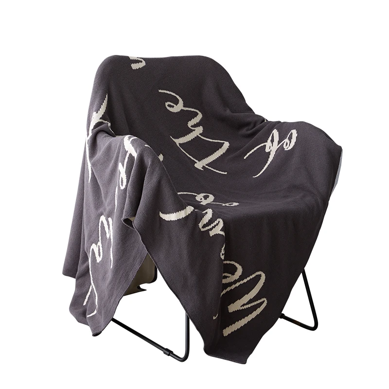 Одеяло в скандинавском стиле простой чехол для дивана одеяло трикотажное